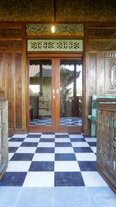 Looking through to bedroom entrance from terrace.
