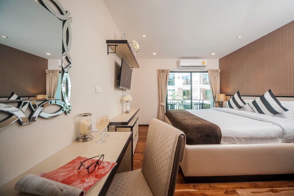 Warm luxury space.