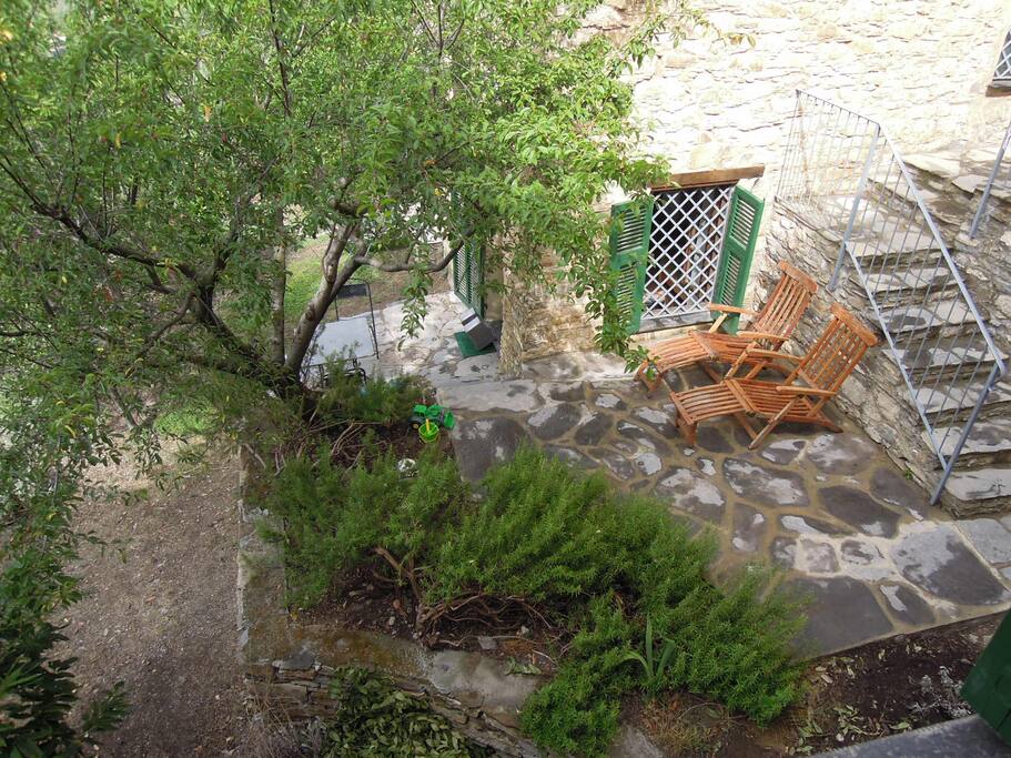 the relax space in the garden