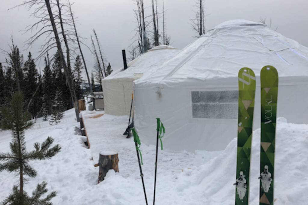 The yurts in the Lost Trail Backcountry.