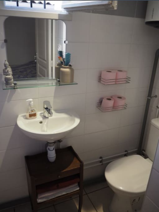 Salle de bain - toilettes et lavabo
