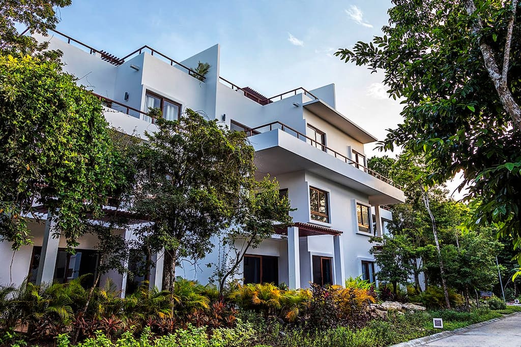 The condo complex from outside