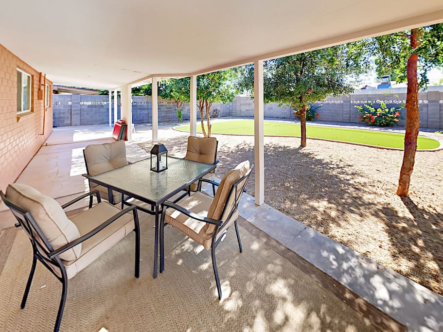 Enjoy the incredible Arizona weather from the privacy of your covered patio.