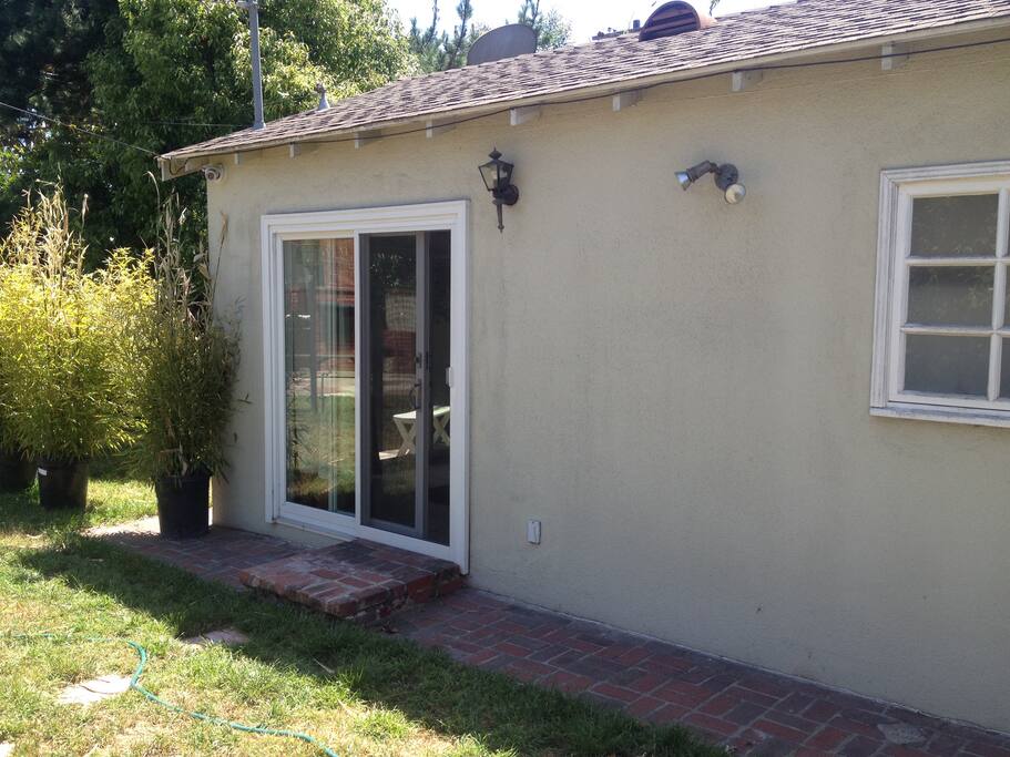 Your private entrance in the backyard.
