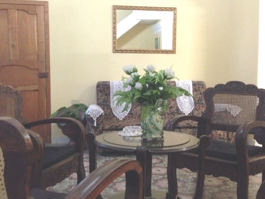 Una mezcla de muebles antiguos y modernos / A mix of antique and modern furniture