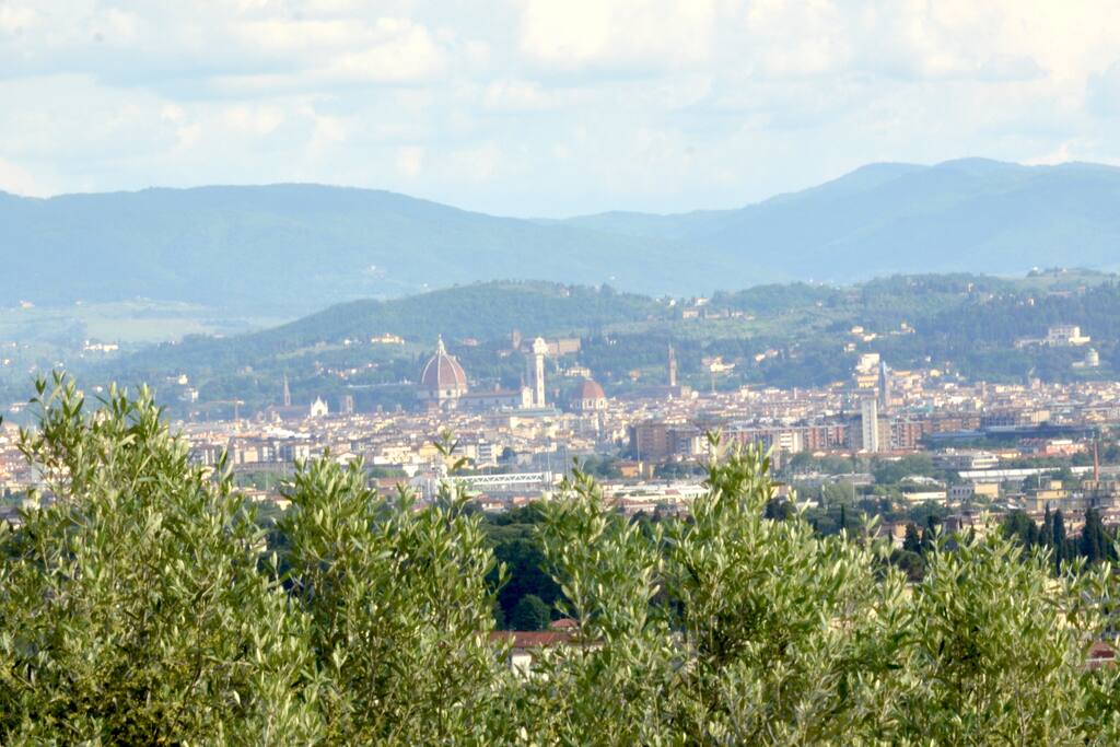 The Santa Maria del Fiore Cathedral Dome can be seen from the window..!
