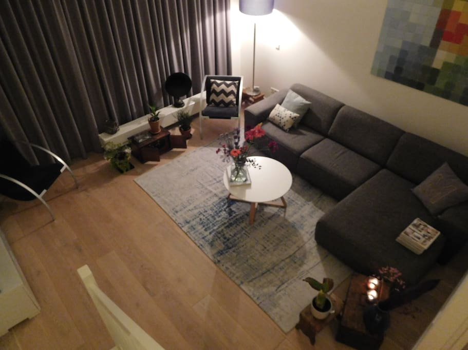 Taken from the stairs to the bed and bathroom