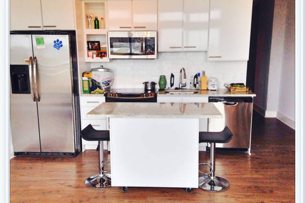 We share the kitchen.