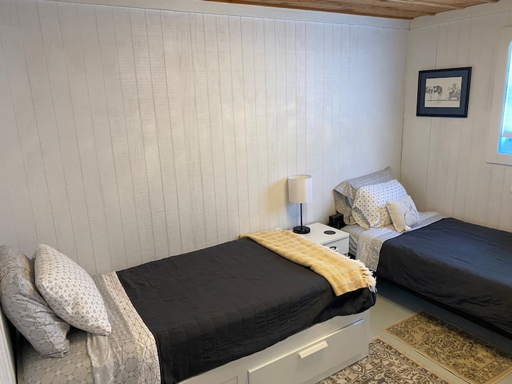This room has a direct exterior exit door as well as a regular inside door.