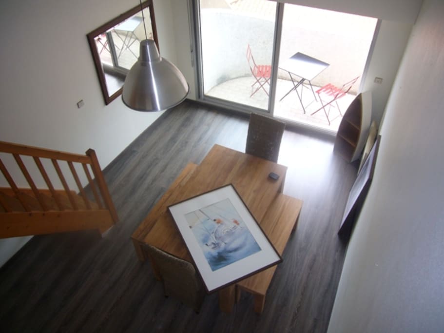 Séjour vue de la mezzanine