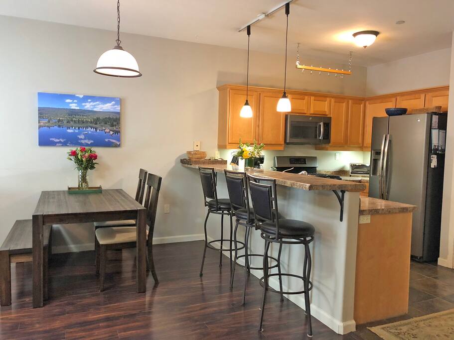 Dining and kitchen area