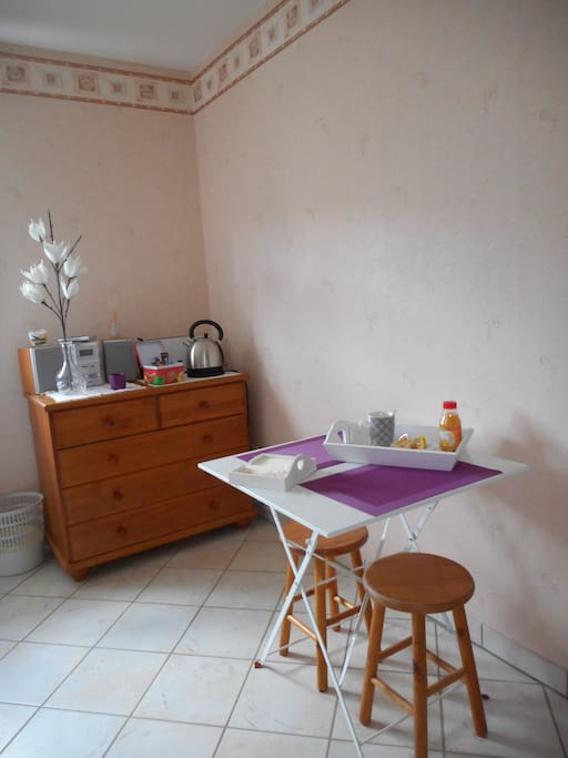 Possibilité de prendre le petit déjeuner dans la chambre