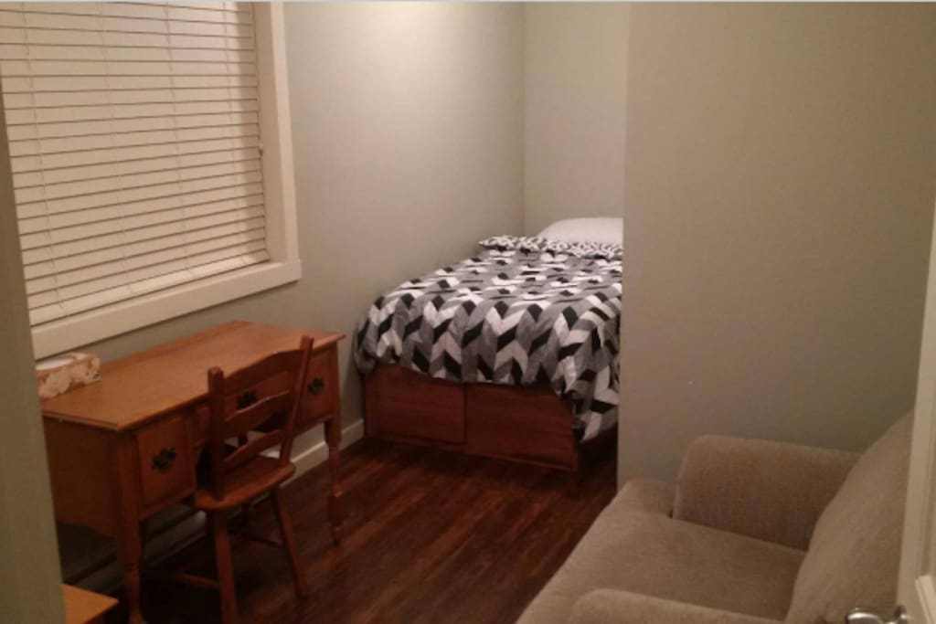 comfortable guestroom in new house with twin bed