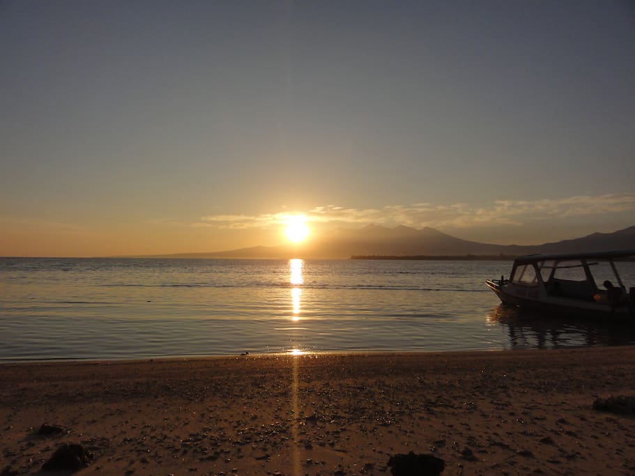 sunrise seen from the east coast Ganjor Villas.