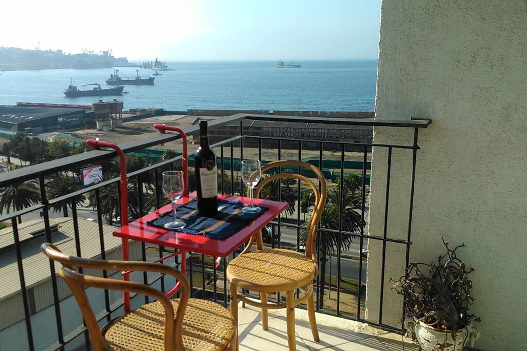Terraza vista hacia el mar