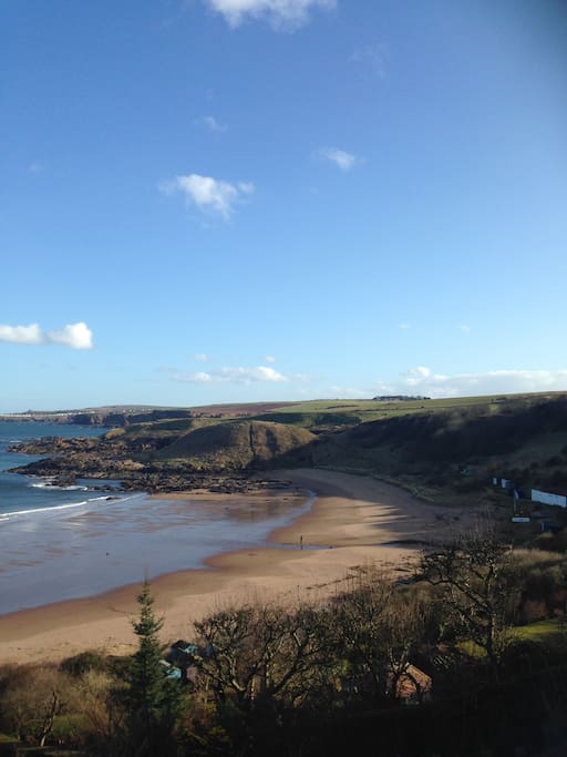 Coldingham Sands - sits metres from the cottage.