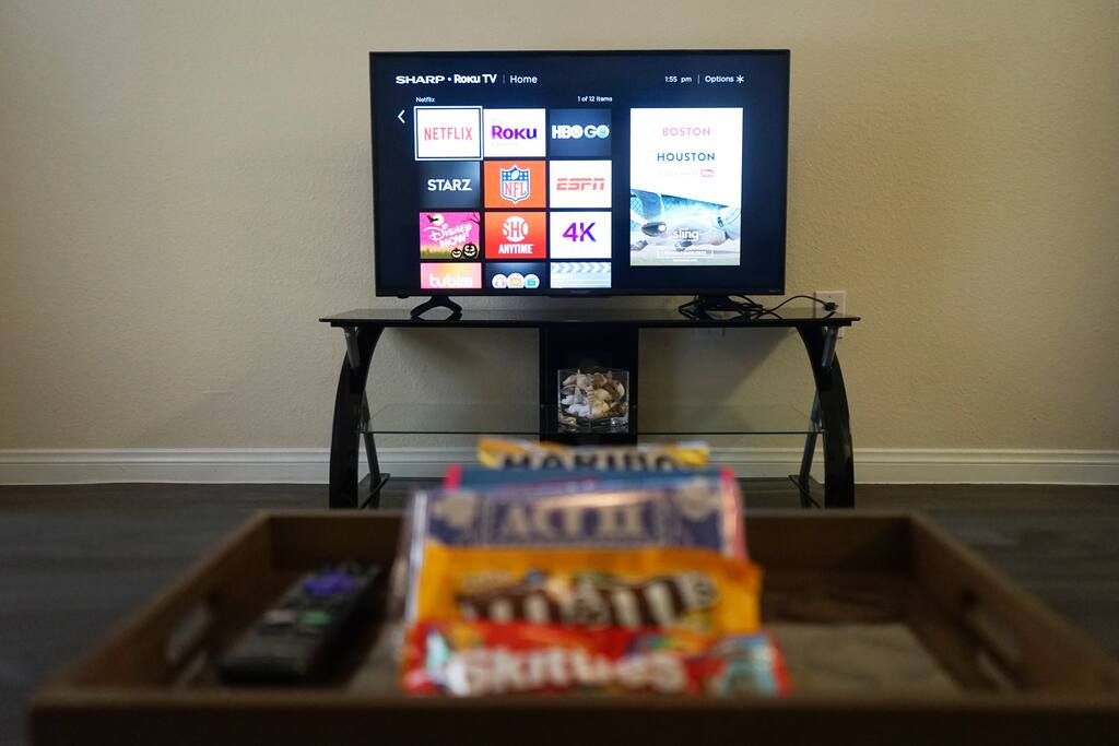 Complimentary movie snacks, Sit back relax, Watch a movie, and get your Popcorn ready!