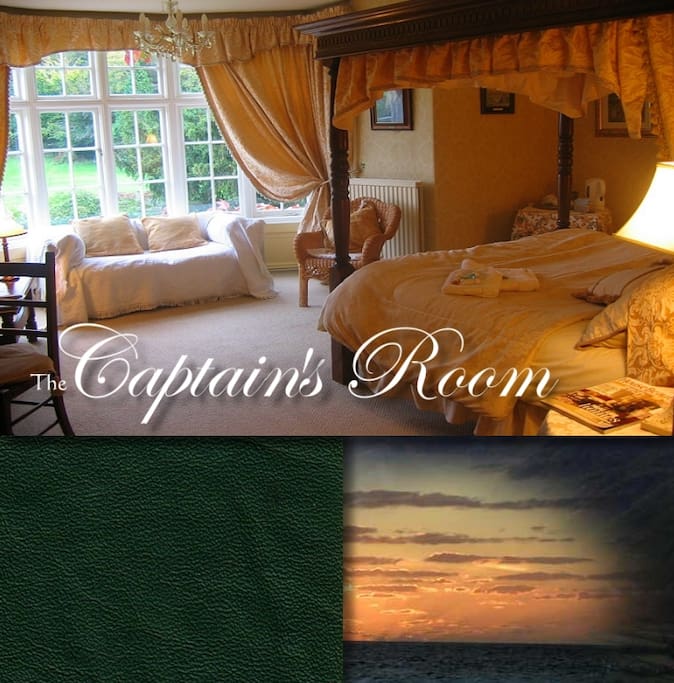 Captains Four poster with en suite shower room and lovely garden views
