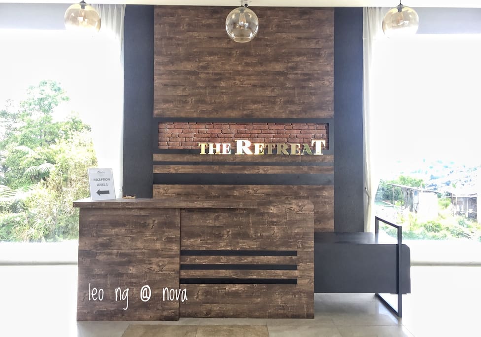 Counter at the lobby of The Retreat