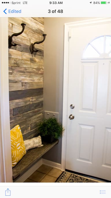 Entry way for coats and shoes