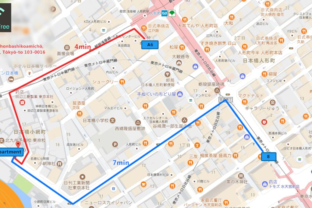 地铁站出来按照路线图便捷到达目的地