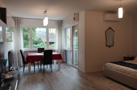 Open Space Center with  PostoAuto
5 min from St.treni