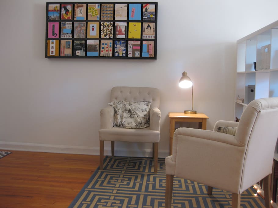 Living Room Area w/ Original Artwork