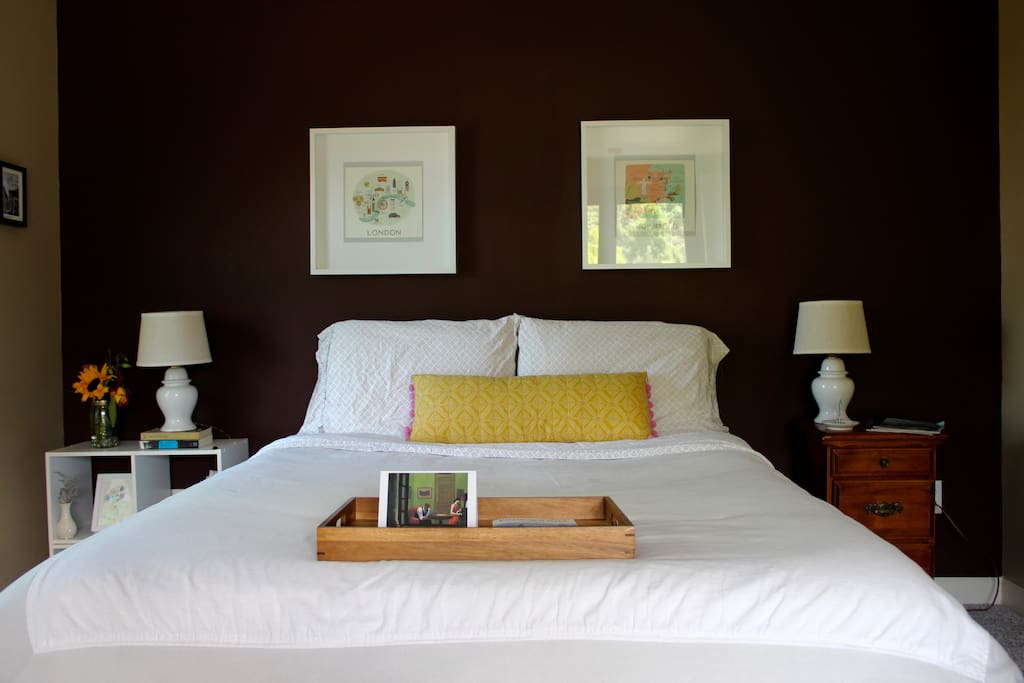 Queen-sized bed.