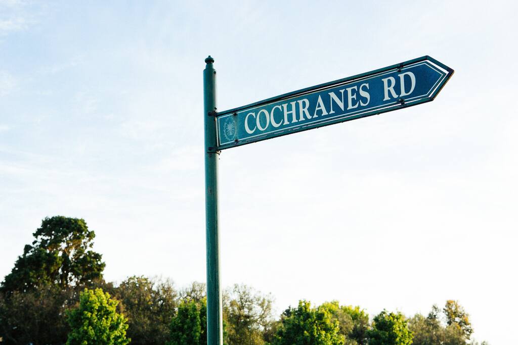 Find us down Cochranes Rd.