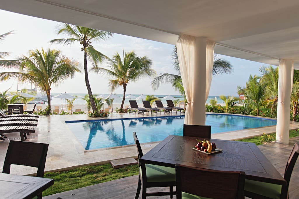 Overlooking the beach and your tropical paradise