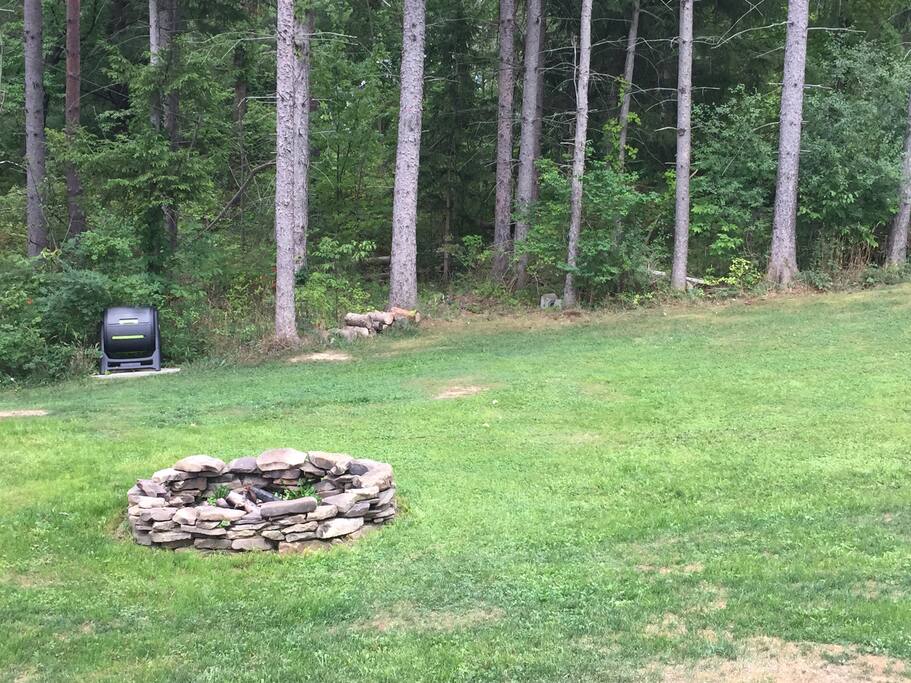 Side lawn/fireplace
