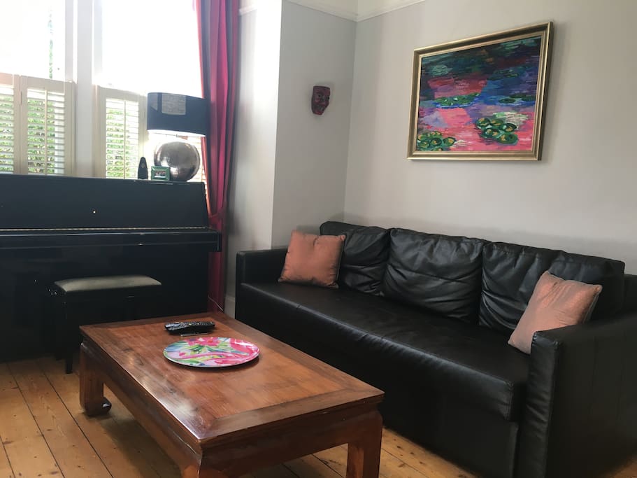Front room showing king-size sofa bed