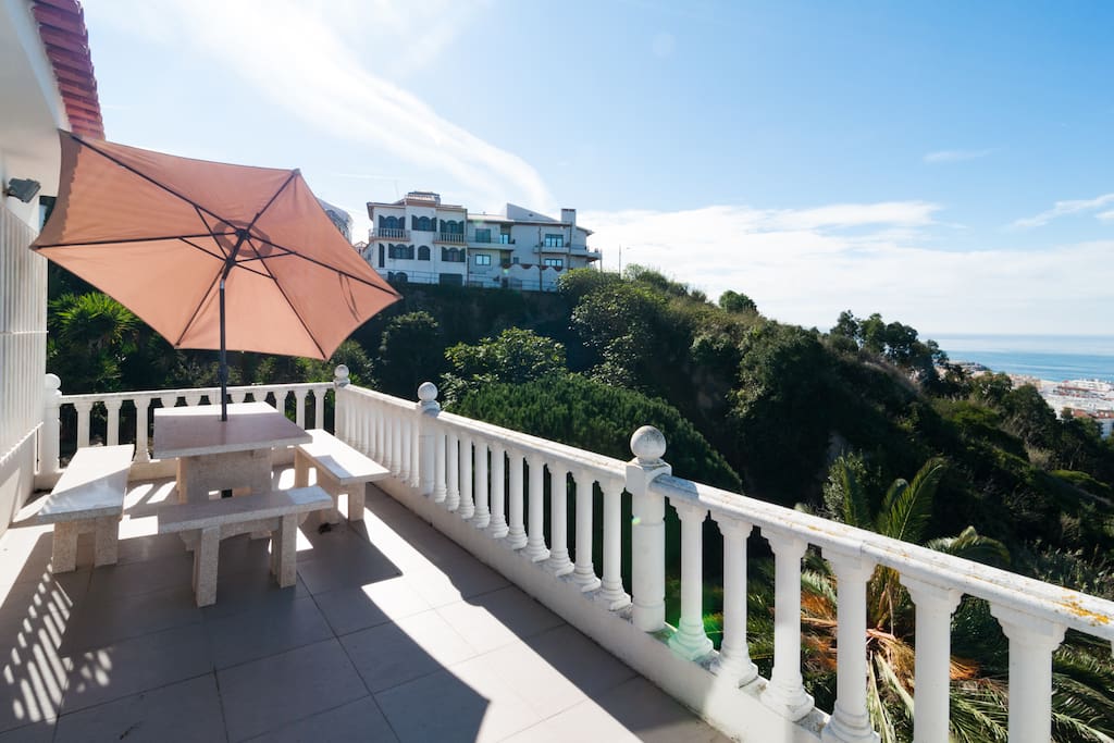 Balcony view to the beach and downtown