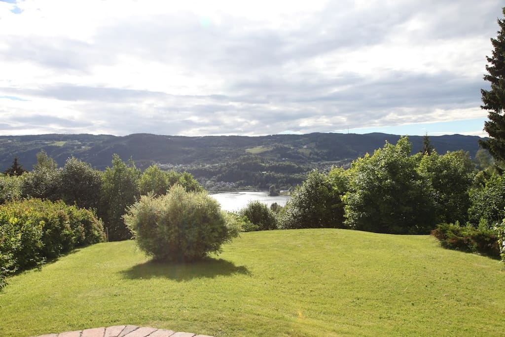 View from livingroom, garden in front of the house