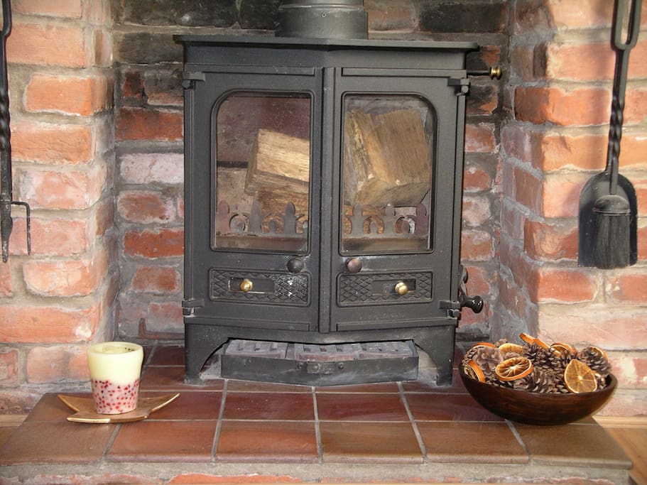 Log burner for cool evenings or lazy afternoons