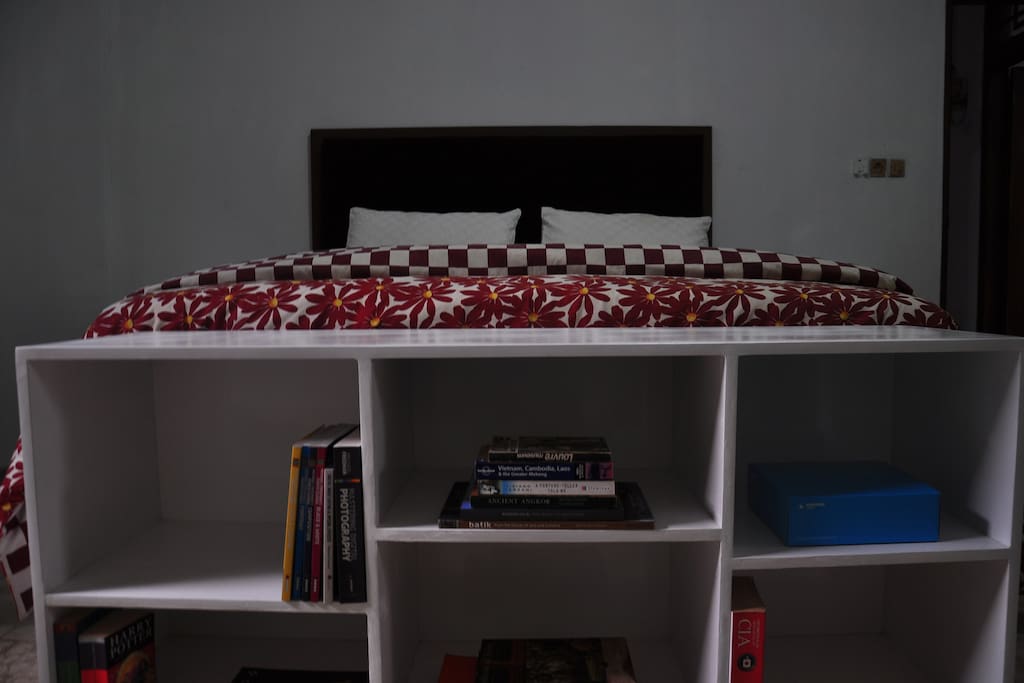 Extra storage next to the bed. Good for storing goods for long-term tenants