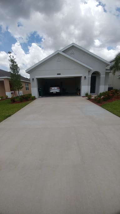 2 Car Garage and Driveway