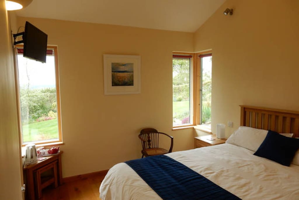 Your private room with king sized bed, television and tea and coffee making facilities
