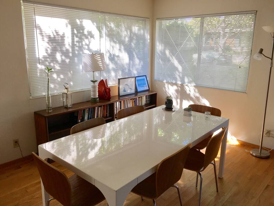 Close- up of dining area