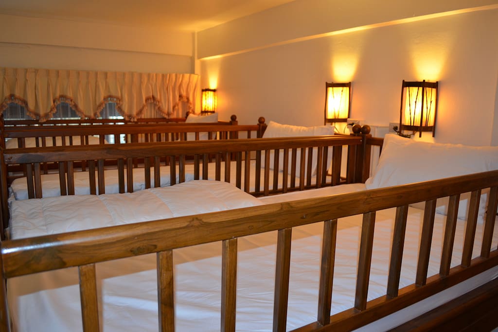 very comfortable teak wood bunk bed
