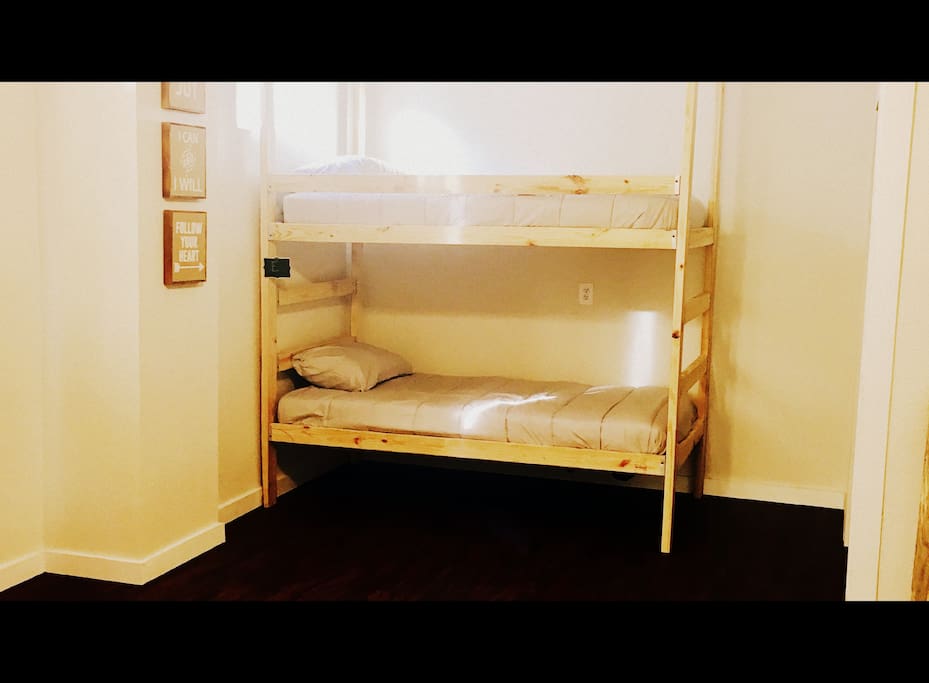 Enjoy our handmade bunk beds!