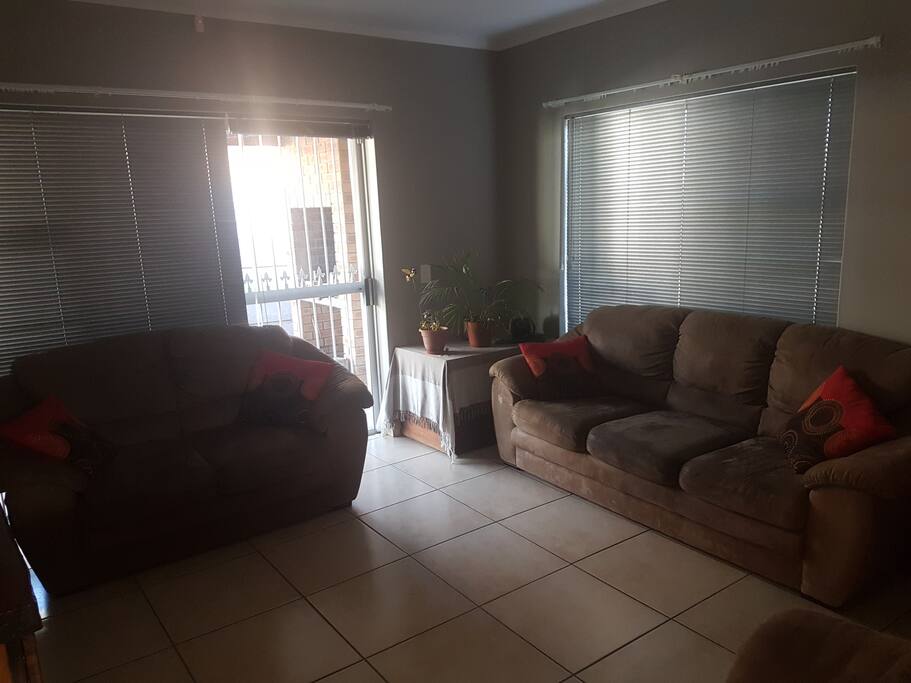 Living room with outside braai area
