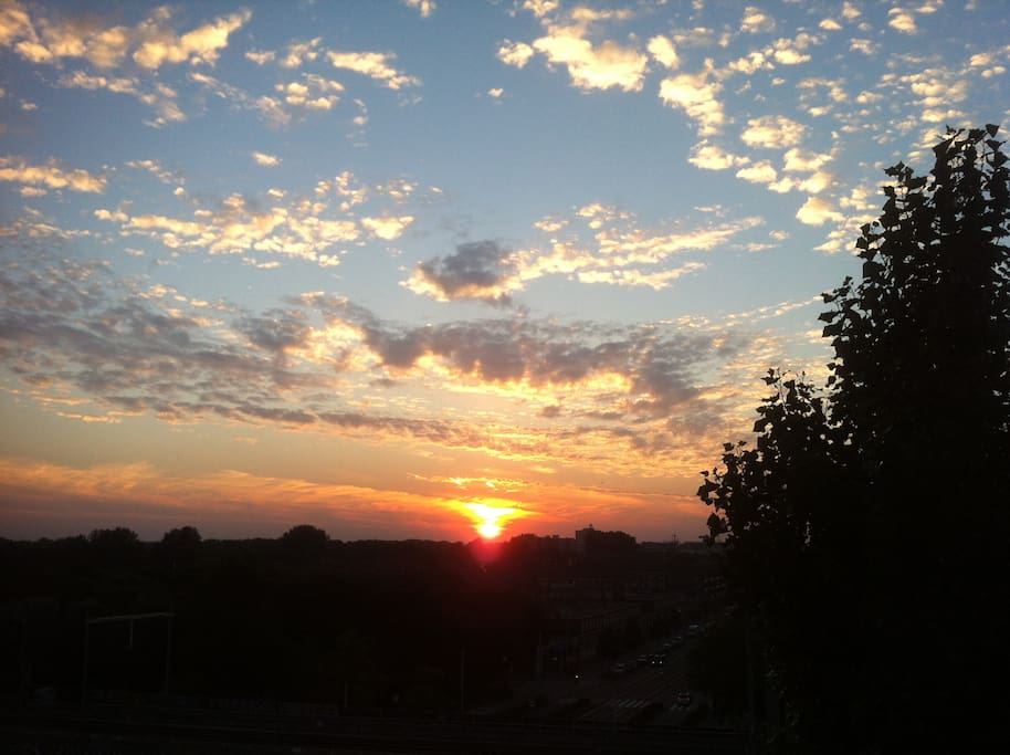 The view from our appartments can give some spectaculair sunsets!
