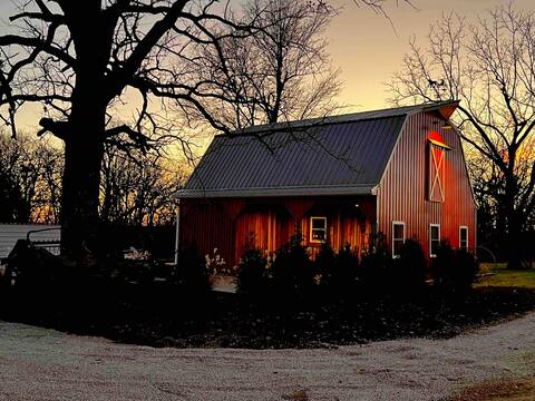 “The Little Red Barn” on the edge of the farm!