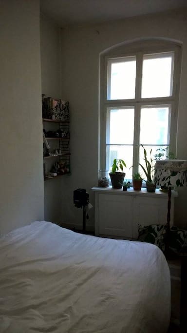 Bedroom with a 140 cm wide couch bed