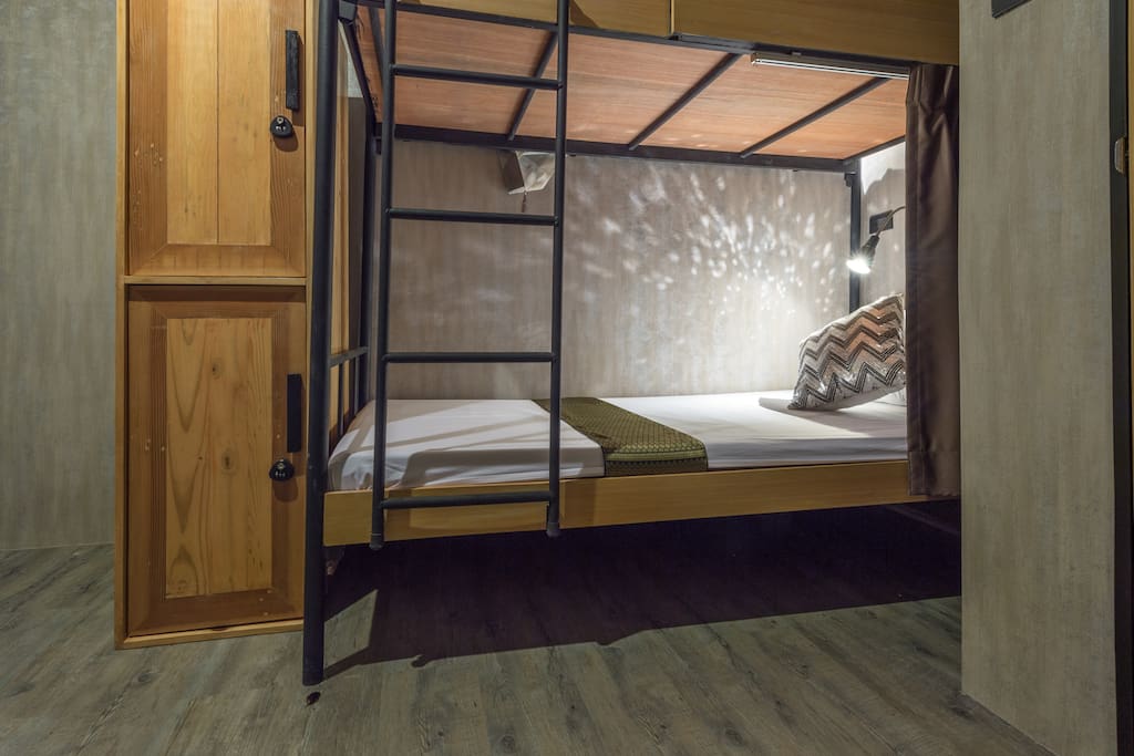 bed with super large locker
