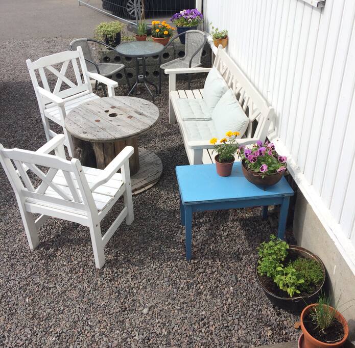 Her er det også en liten grill tilgjengelig