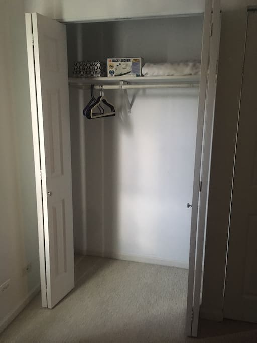available closet space