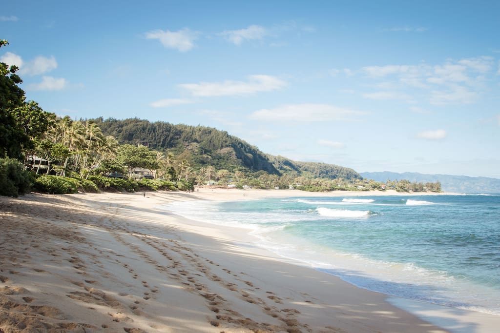 Sunset Beach, only a minute walk away.