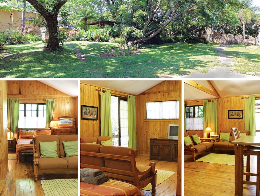 Cabin 5 panorama and inside